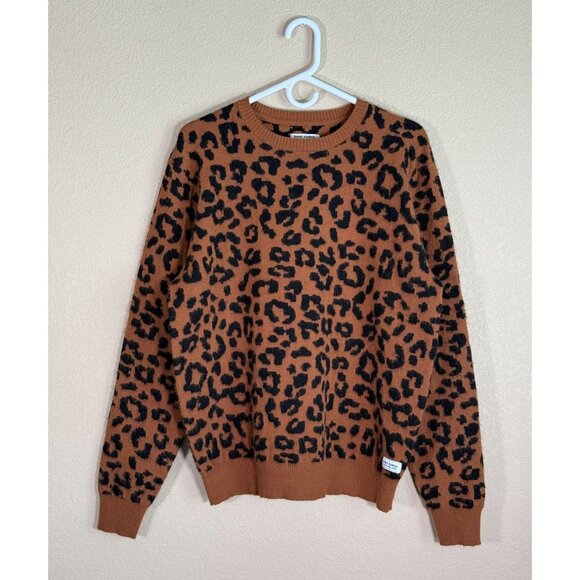 BANKS JOURNAL Wilder Men's Pullover Sweater Leopard Print - Picture 2 of 8